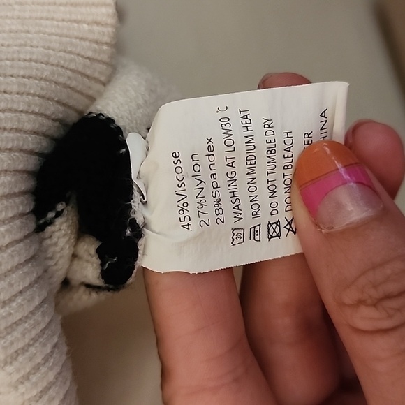 KIRUNDO Striped Knit Turtle Neck Sweater with Metal Shoulder Buttons - Picture 15 of 16